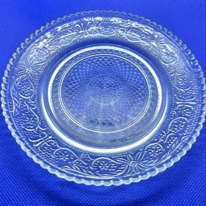 Vintage Crystal Galleries by Fairfield glass bread and butter, dessert plate